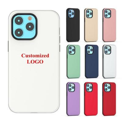 China Shockproof Phone Full Cover Shockproof Matte Frosted Armor Mobile Cell Phone Case Customized Logo For iPhone 6 7/8 x 11 12 13 14 Pro Max for sale