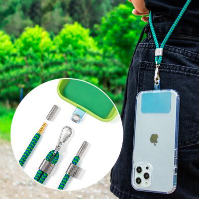 China Hands-Free Universal Adjustable Crossbody Nylon Neck Strap Tether Patch Mobile Cell Phone Lanyard For All Iphone Smartphone for sale