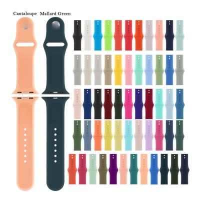 China Sport For Apple Watch Strap Bracelet Sport Rubber Silicone Smart Watch Band For I Watch Series 7/6/5/4/3/2/1 for sale