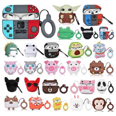 China 3D cartoon design Custom Luxury Designer 3D Cartoons Silicone Earphone Case For Apple Airpods For Airpod 3 Pro 2 Case For Fashion Airpod Cases for sale