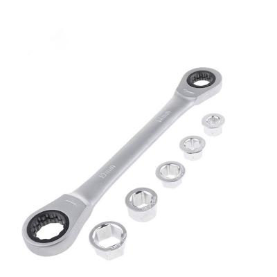 China 1Pcs Multifunctional Tool 72 Teeth CR-V Steel Ratchet Wrench (14 19mm) With 5Pcs Socket 8/10/12/13/17mm for sale