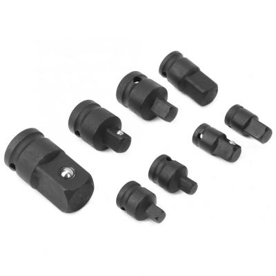 China Tool 8pcs/Set 1/4 3/8 Set 1/2 Ratchet Wrench Socket Adapter Reducer CRV Impact Wrench Converter Black for sale