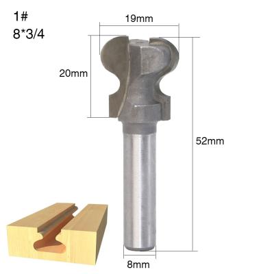 China 1pc 8mm Carbide Shank Classic Double Finger Wood Router Bit C3 Carbide Drawer Milling Cutters Woodworking Tools for sale