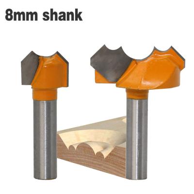 China Classic Carbide 1Pc 8mm Double Shank Arc Dragon Ball Wood Router Bit C3 Carbide Woodworking Engraving Cutter Tools for sale