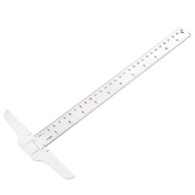 China Plastic Double Side Metric Scale T-Square 30cm / 12 cm/inch Measuring Tool - v GC1434 for sale