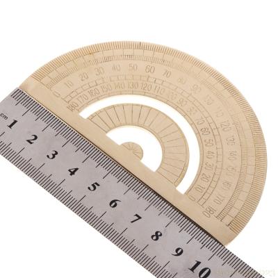 China Brass Measuring Tool Angle Ruler Metal Protractor Super Durable Carpenter Clear Ruler for sale