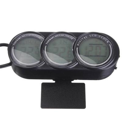 China Indoor/Outdoor Backlight 12V Specially Qualified Multifunctional Clock LED Mini Temperature Meter IP Car for sale