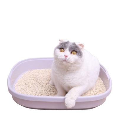 China Viable Wholesale Cat Litter Dust Free Super Quick Bulking Pet Cat Litter 2mm Tofu Bulking Pet Sand Clumping for sale