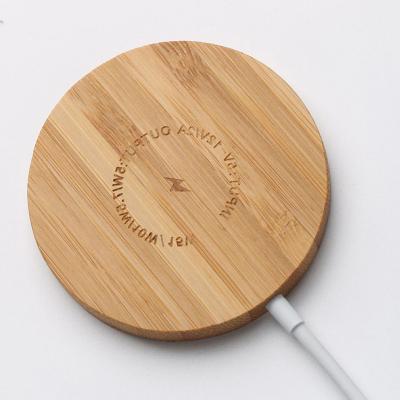 China Best High Speed ​​Corporate Gift Gift Bamboo Wireless Charger 15w Phone Charger for sale