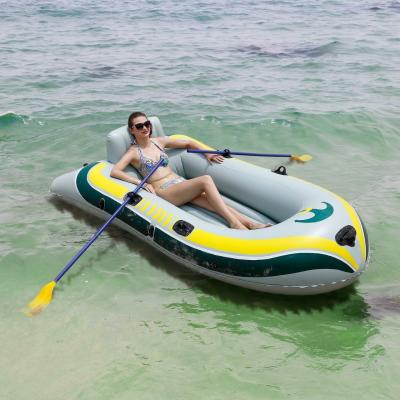 China Float Raft OEM Factory Price PVC Hull Material 2 Person Inflatable Rowing Boat With Hand Pump Outdoor Inflatable Fishing Boat For Sale for sale