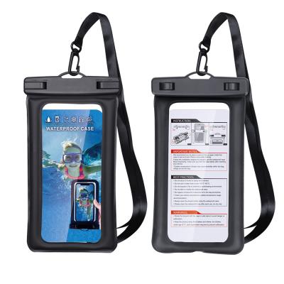 China 100% Waterproof Summer Outdoor Water Playing IPX8 Waterproof Color Optional Rate Cellphone Bags For Iphone Waterproof TPU Mobile Phone Pouch for sale