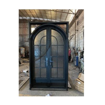 China Modern European Style Entry Door Wrought Iron Door Modern House Design Luxury Door for sale