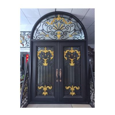 China Modern European Style Wrought Iron Gate Wrought Iron Front Gate Courtyard Gate Iron Design Wrought Iron Gate for sale