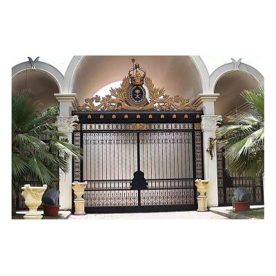 China Waterproof Modern Ornamental Luxury Iron Gates Iron Front Door Yard Gates Gate for sale