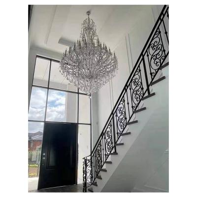 China Traditional High Quality Interior Stairs Fencing Graphic Designs Wrought Iron Stair Railings for sale