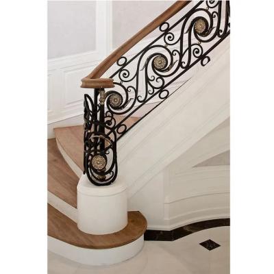 China European style wrought iron stair railing metal railings traditional wrought iron stair railings customization for sale