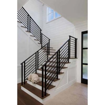 China Cheap Wrought Iron Stair Railings Customization Style Metal Wrought Iron Balustrade Traditional European Stair Railings for sale