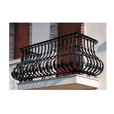 China Traditional Exterior Railing Design Wrought Iron Railing Royal Wrought Iron Railing for sale