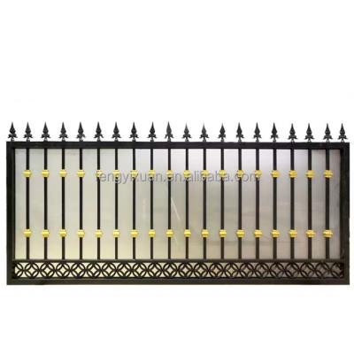 China Easily Assembled Factory Steel Wrought Iron Fence Aluminum Palisade Fence Garden Fence for sale