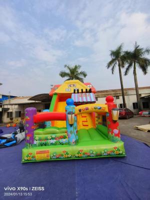 China Fun Park Dry Inflatable Bouncy Slides With Candy Shop Theme for sale