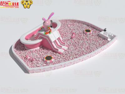 China Slides infláveis de banheira rosa e branco para piscina de bolas grandes à venda