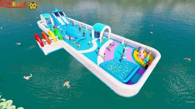 China Commercial Jumping Inflatable Water Slides Outdoor Playground for sale