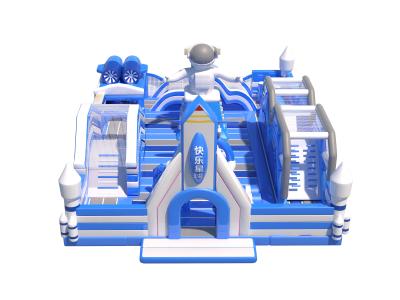 China PVC Tarpaulin Playground Inflatable Bounce House Blue White for Children for sale