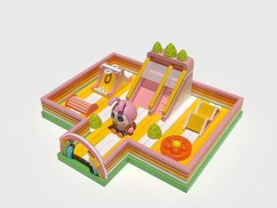 China Children Animals Park Inflatable Castles Customized With Games for sale