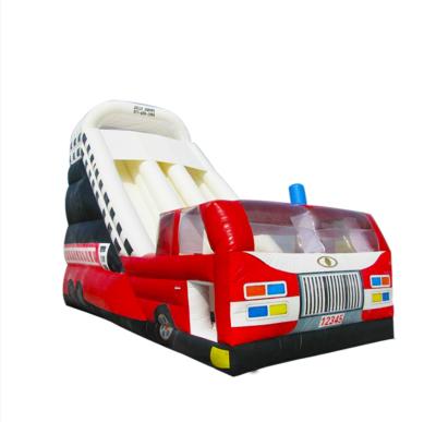 Chine Personnalisez vos diapositives gonflables Thème camion de pompiers pour les fêtes pour enfants à vendre