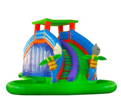 China Aldult  Outdoor Rental Inflatable Large Water Slides With Bouncy for sale