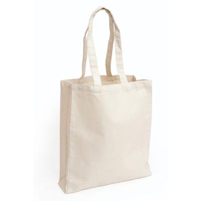 China Canvas Tote Bag White Large Handled Cotton Shopping Bag for sale