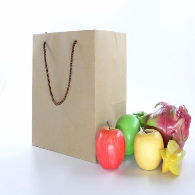 China Recyclable Cheap Price Machinery Making Kraft Paper Bag Wholesale Kraft Paper Food Packaging Bag With Handle for sale