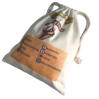 China Eco-friendly Cotton Material Cheap Promotional Muslin Bags Canvas Drawstring Bag With Logo Storage Bag For Building Block Toy for sale