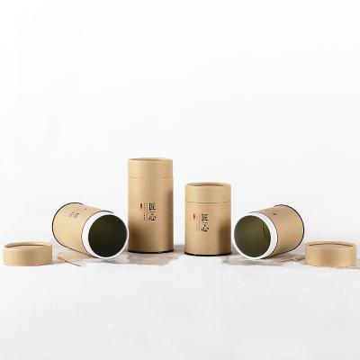 China 100% Recycled Materials Manufacturer Strong Kraft Cardboard Paper Tube Materials Recycled Tube Custom Paper Packaging With Lid for sale