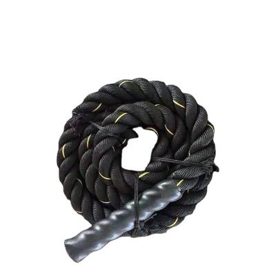 China Black Body Buliding Workout Rope 100% Poly Battle Rope Heavy Jump Rope Women Men Men For Gym Equipment Fitness Weighted Fitness for sale