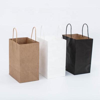 China Wholesale Customized Purchasing High Quality Recyclable White Kraft Paper Bag Handbag Wholesale Gift for sale