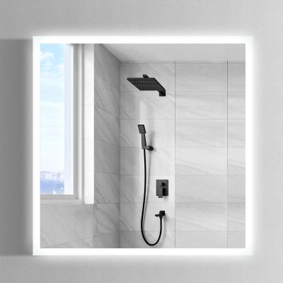 China Customized Illuminated Height Frameless Backlit Led Lighted Wall Mounted Mirror Square for sale