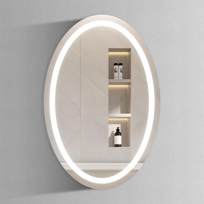 China Bright Oval LED Illuminated Bathroom Mirror With Dimmable Lighting And Demister Touch TDC Switch for sale