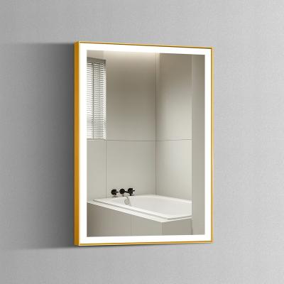 China Wholesale Rectangle LED Illuminated Wall Mounted Bathroom Mirror for sale