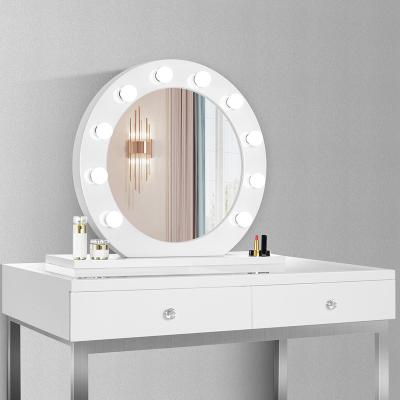 China Lighted Log Frame Mirrors in Hollywood Vanity Mirror Style for sale