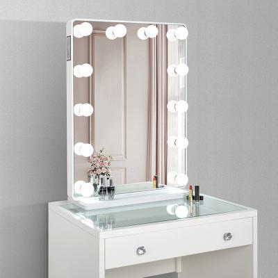 China Hollywood Lighted Lighted Mirror with Touch Sensor Makeup Dressing Table Mirror Bulbs for Daily Makeup for sale