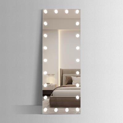 China Lighted Full Body Length Standing Dressing Hollywood Mirror With LED For Bedroom for sale