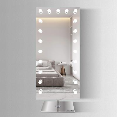 China Hollywood Lighted Full Face Mirror With Stand for sale