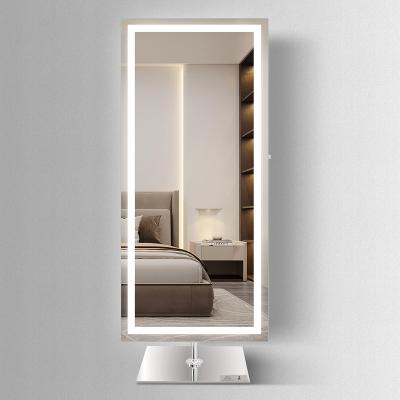 China Lighted Home Dressing Room Lighted Integral Mirror With Base for sale