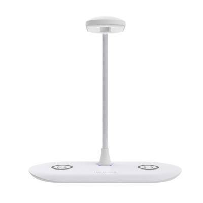 China Mobile Phone Stable And Durable White Two-in-One ABS Material Charger Wireless Charger for sale