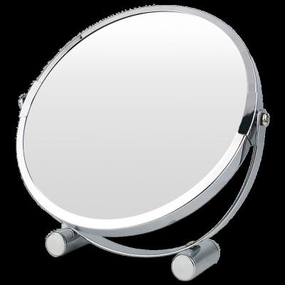 China 6 Inch Magnification Round Magnification 3x Silver Makeup Mirrors Cheap Standing Table Make Up Mirror With Led Light for sale