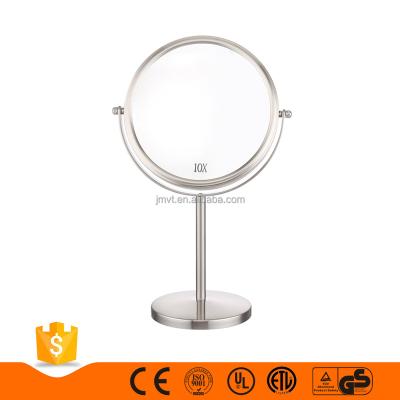 China 8-inch 10x maginifying 10x magnification nickel mirror stand HD mirror Jiangmen manufacturer toiletry supermarket makeup HD 8 inch hypocritical nickel cosmetic table for girl for sale