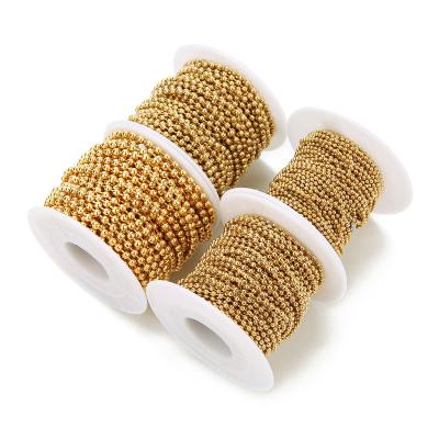 China CLASSIC Diy Jewelry Chain Ball Bead Gold Chain Connection Wave Bead Chain Wholesale for sale