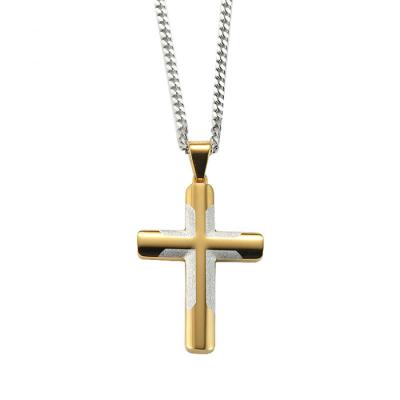 China CLASSIC Simple Color Cross Stainless Steel HipHop Pendant Necklace For Men Women Jewelry for sale