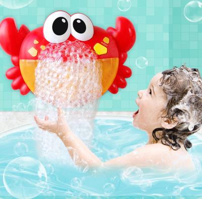 China Wholesale Cute ABS Kids Bathtub Toys Electronic Music Crab Bubble Toy Bath Toys Soap Dispenser for sale